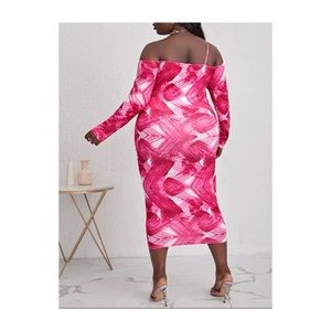 Asymmetrical Neck Bodycon Dress